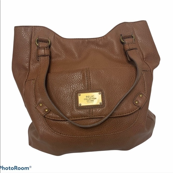 Relic by Fossil Vegan Tan Pebble Leather Blakely Hobo Tote Bag - Picture 4 of 16